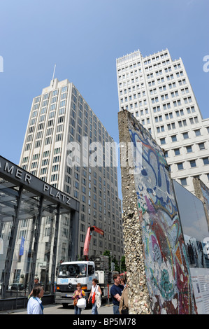 Reste der Berliner Mauer Potsdamer Platz, Berlin Deutschland Deutschland Europa Stockfoto