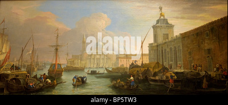 Bacino, Venedig, mit der Dogana und Fernblick über die Isola di San Giorgio, ca. 1709, von Luca Carlevaris Stockfoto