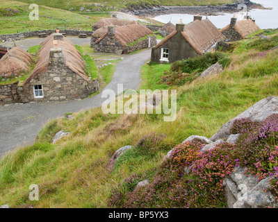 Gearrannan schwarzes Haus Dorf, Isle of Lewis, Schottland Stockfoto