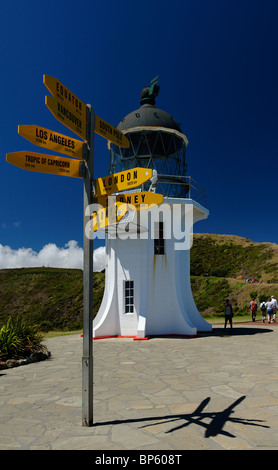 Cape Reinga Leuchtturm an der nördlichsten Spitze der New Neuseelands Nordinsel Stockfoto