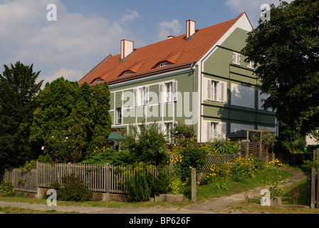 Die Gartenstadt Falkenberg, Gartenstadt Falkenberg, Tinte Box Kolonie, UNESCO-Weltkulturerbe. Berlin Treptow, Deutschland, Europa. Stockfoto