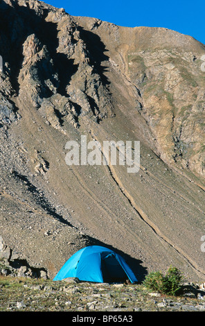 Zelten in den Collegiate Peaks Wilderness Gebiet, Colorado, USA. Stockfoto