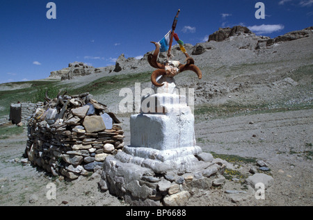 3 Stupas in Tirthapuri, Westtibet Stockfoto