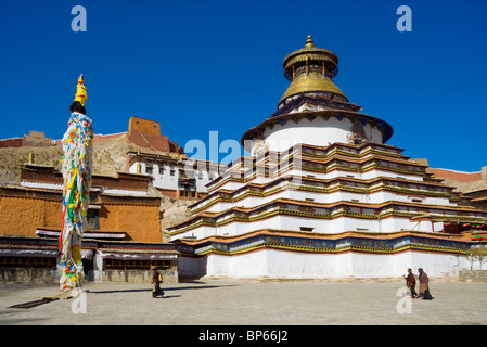 Pango Chorten/Gyantse Kumbum Pelkor Chode Kloster in Gyantse, Tibet Stockfoto