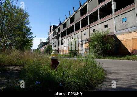 Abgebrochene Packard Werk East Side von Detroit Michigan USA Stockfoto