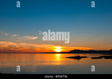 Sonnenuntergang über den Punkt of Sleat auf der Isle Of Skye Stockfoto