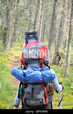 Rucksack im Prince Albert National Park. Auf die grau-Eule. Stockfoto