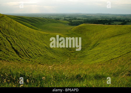 Die Krippe, White Horse Hill, Oxfordshire Stockfoto
