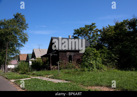 Freie und Ausgebrannten Wohnung Detroit Michigan USA Stockfoto