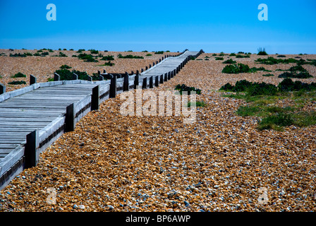 Küsten-Ansicht mit Gehweg. Stockfoto