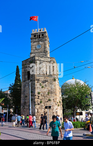 Konak, Uhrturm, in Antalya, Türkei Stockfoto