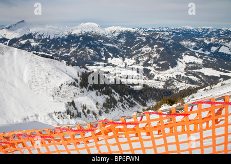 BLICK VOM FELLHORN BERG, RIEZLERN, KLEINWALSERTAL, KLEINE WALSERTAL, ALPEN, VORARLBERG, ÖSTERREICH Stockfoto