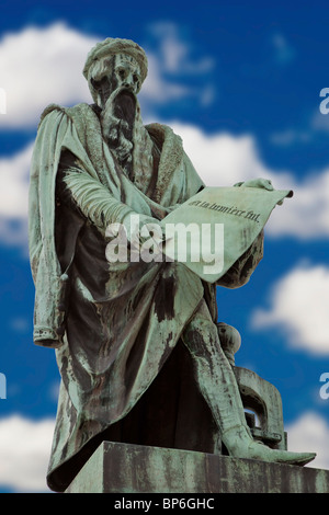 Statue von Gutenberg Johannes Gensfleisch, der Erfinder der Buchdruck drucken Stockfoto