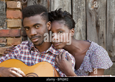 Ein zärtlich Pärchen, portrait Stockfoto