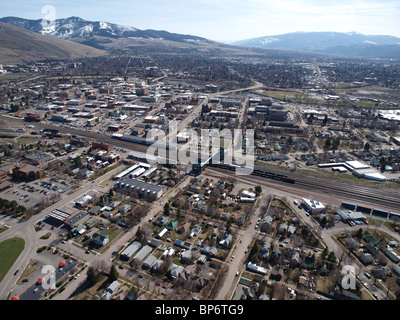 Blick auf die Stadt von Missoula Montana. Stockfoto