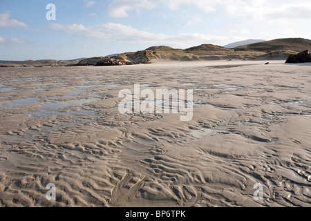 Isle of Lewis, Uig Bay, wo 78 Schachfiguren gefunden wurden, geschnitzt in Walross-Elfenbein, am äußeren Hebriden, Scotland.Photo:Jeff Gilbert Stockfoto