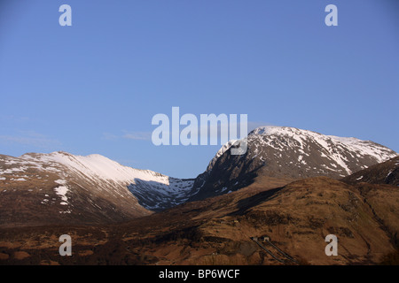 Blick auf Ben Nevis und Carn Mor Dearg Stockfoto