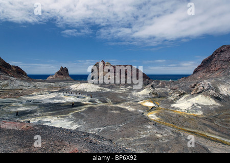 Vulkaninsel White Island anzeigen Stockfoto