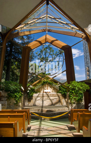 Die Wanderer-Kapelle, entworfen von Lloyd Wright, Palos Verdes Peninsula, Los Angeles County, Kalifornien Stockfoto