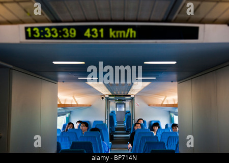 Magnetschwebebahn Transrapid in Shanghai, China Stockfoto