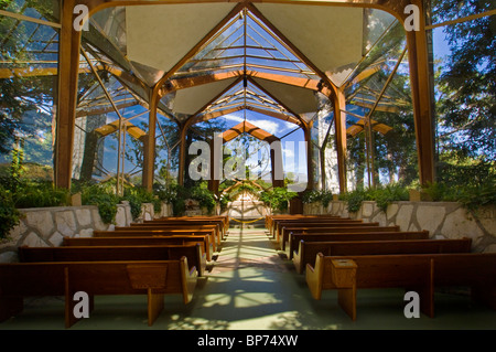 Die Wanderer-Kapelle, entworfen von Lloyd Wright, Palos Verdes Peninsula, Los Angeles County, Kalifornien Stockfoto