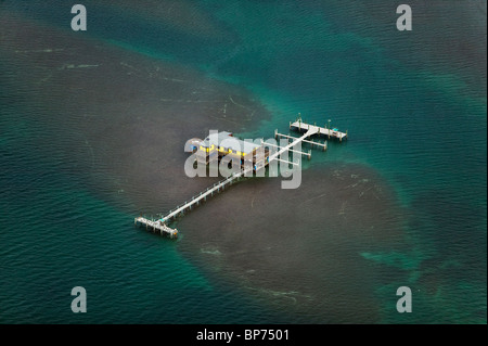 Luftbild oben Stiltsville Biscayne Bay Florida Stockfoto