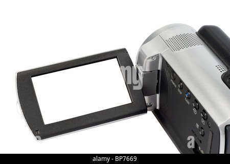 Camcorder mit offenen LCD-display Stockfoto