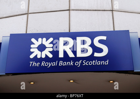 RBS The Royal Bank of Scotland Zeichen Logo, London, England, UK Stockfoto