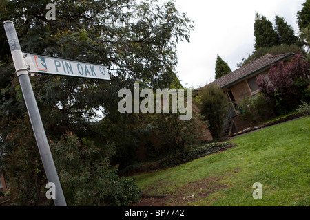 Pin Oak-Gericht, das als Ramsay-Straße in der TV-Serie-Nachbarn verdoppelt Stockfoto