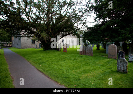 Friedhof in den englischen Seen Pfarrkirche St. Oswald in Grasmere Stockfoto