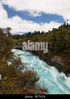 Die rasenden Huka Falls in Taupo, Neuseeland Stockfoto