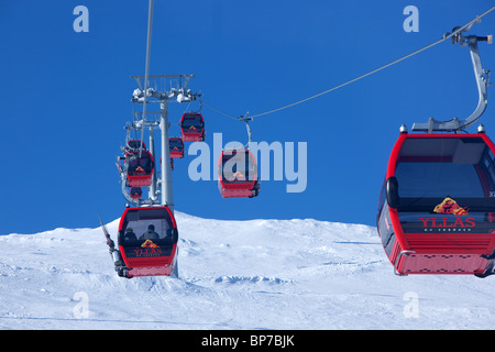 Gondel in Ylläs, Lappland, Finnland Stockfoto