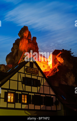 Tuechersfeld, ein Dorf gebaut auf Felsen, kleine Schweiz, Bayern, Deutschland, Europa Stockfoto