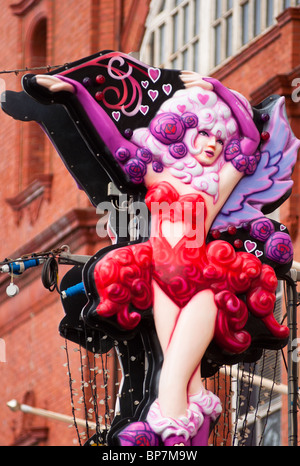 Cancan Tänzerin, Teil der Blackpool Ablichtungen, England Stockfoto