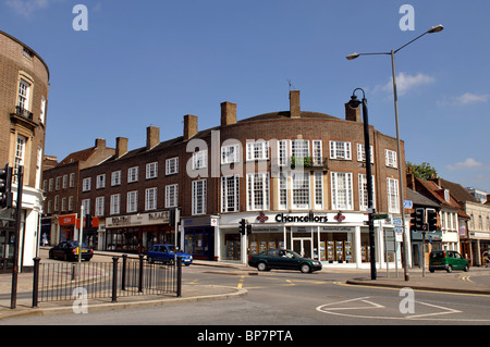 Stadtzentrum in der Nähe von Queen Victoria Street, High Wycombe, Buckinghamshire, England, UK Stockfoto