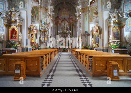 Barocco Interieur der Heilig Kreuz Kirche Brzeg niedriger Schlesien Polen Stockfoto