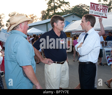 Brian Murphy, Maryland republikanischen Gubernatorial Anwärter besucht die Queen Anne Kirmes in Centreville, MD Stockfoto