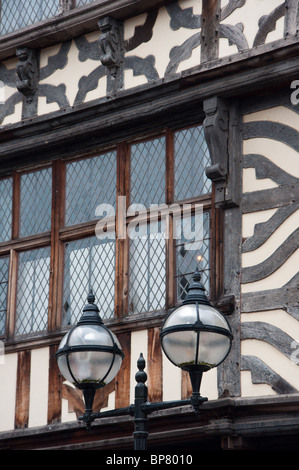 Tudor Gebäude Detail in Stafford, England Stockfoto