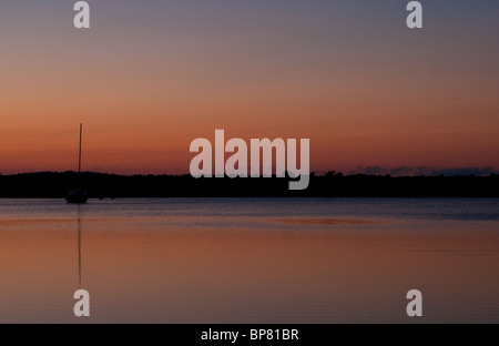 Sonnenaufgang über Oak Island Nova Scotia. Stockfoto