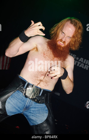 WindHammer führt bei der US-Air Guitar Championships in New York City im Irving Plaza. 22. Juli 2010. Stockfoto