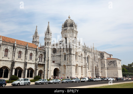 Kloster der Hieronymuskloster und Turm von Belem in Lissabon, Portugal Stockfoto