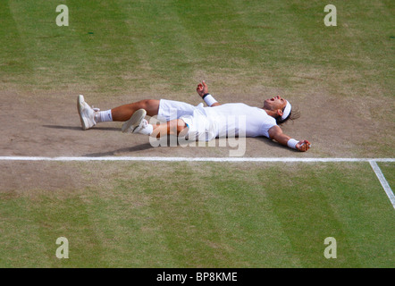 2010 Wimbledon Herren Einzel Finale Sieger Rafael Nadal, Spanien, Stockfoto