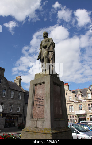 Charles Gordon Lennox fünften Herzog von Richmond statue Huntly Schottland august 2010 Stockfoto