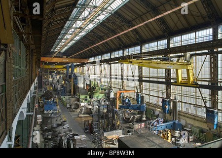 Turbinenhalle der AEG Siemens Berlin, Industriearchitektur, Moabit, Berlin Stockfoto