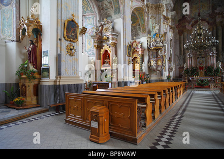 Barocco Interieur der Heilig Kreuz Kirche Brzeg niedriger Schlesien Polen Polen Jesuit Jesuiten Trompe l'oil Kuppel Andrea Pozzo Stockfoto