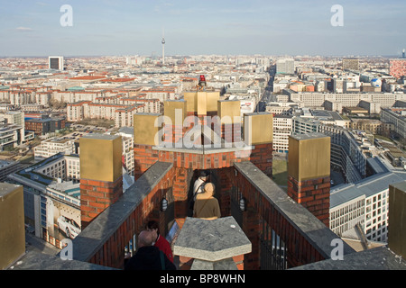 Panorama betrachten Plattform, Kollhoff-Tower, Potsdamer Platz, Berlin, Deutschland Stockfoto