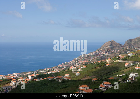 Blick über die Weinberge der Madeira Wine Company, Estreito de Camara de Lobos, Madeira, Portugal Stockfoto