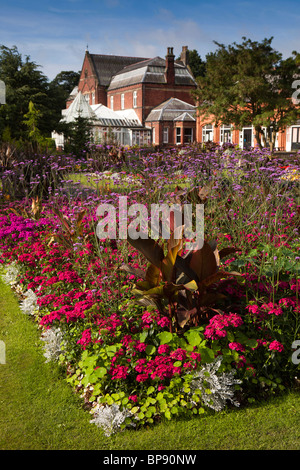 Großbritannien, England, Merseyside, Southport, botanischen Gärten, bunten Blumenbeet Pflanzen Stockfoto