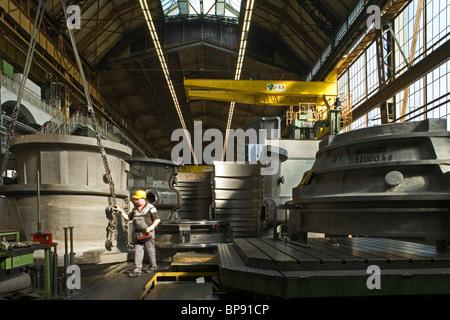 Turbinenhalle der AEG Siemens Berlin, Industriearchitektur, Moabit, Berlin Stockfoto