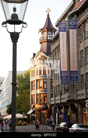 Blick auf Riquet Haus, Leipzig, Sachsen, Deutschland Stockfoto